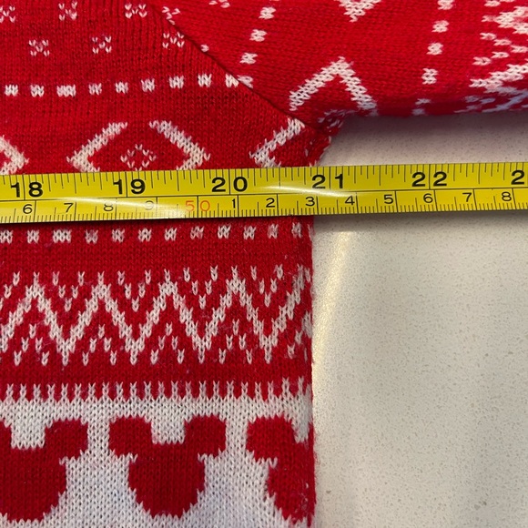$80 Disney Mickey Mouse ugly Christmas sweater Fair aisle snowflake Unisex Large - Picture 5 of 8